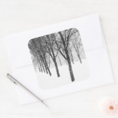 Als ik met bomen aan de zijkant ben vierkante sticker (Envelop)