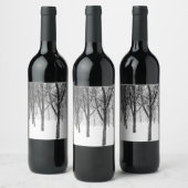 Als ik met bomen aan de zijkant ben wijn etiket (Flessen)