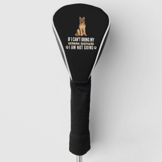 Als ik mijn Duitse herdershond niet kan meenemen Golfheadcover (Voorkant)