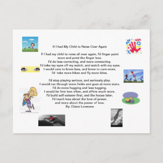 Als ik mijn kinderen weer zou kunnen opvoeden feestdagenkaart