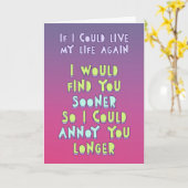 Als ik mijn leven weer zou kunnen leven, wil ik je kaart (Gele Bloem)