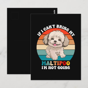 Als ik mijn Maltipoo-hond niet mee kan brengen, ga Briefkaart