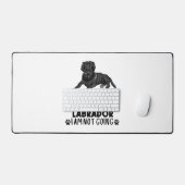 Als ik mijn zwarte labrador hond niet kan meenemen bureaumat (Keyboard & Muis)