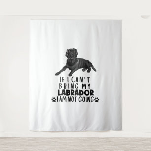 Als ik mijn zwarte labrador hond niet kan meenemen wandkleed