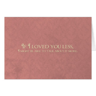 Als ik minder van je hield