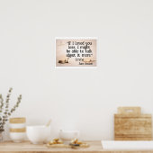 Als ik minder van je hield … Jane Austen citaat Poster (Keuken)