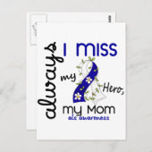 ALS Ik mis altijd mijn moeder 3 Briefkaart (Voorkant / Achterkant)