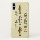 Als ik niet aan het vissen ben... Grappige forelvi Case-Mate iPhone Case (Achterkant)