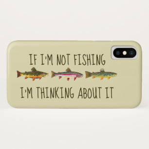 Als ik niet aan het vissen ben... Grappige forelvi Case-Mate iPhone Case