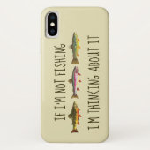 Als ik niet aan het vissen ben... Grappige forelvi Case-Mate iPhone Case (Achterkant)