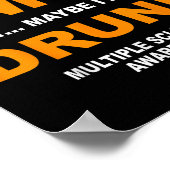 Als ik niet Drink ben heb ik MS Multiple Sclerosis Poster (Hoek)