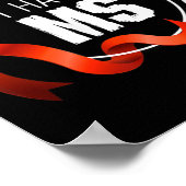 Als ik niet Drink ben heb ik MS Multiple Sclerosis Poster (Hoek)