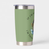 Als ik niet Gevist ben, denk ik erover na! Green Geïsoleerde Drinkbeker (Rechts)