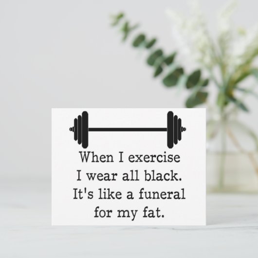 Als ik oefen, grappig citaat briefkaart (Staand voorkant)