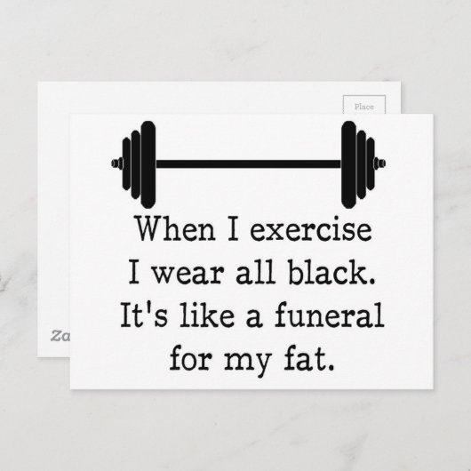 Als ik oefen, grappig citaat briefkaart (Voorkant / Achterkant)