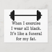 Als ik oefen, grappig citaat briefkaart (Voorkant)