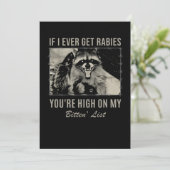 Als ik ooit hondsdolheid krijg, ben je hoog op mij kaart (Staand voorkant)