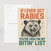 Als ik ooit hondsdolheid krijg - Fierce Animal Hum Feestdagenkaart (Voorkant / Achterkant)