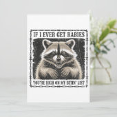 Als ik ooit hondsdolheid krijg, sta je hoog op mij kaart (Staand voorkant)