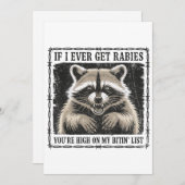 Als ik ooit hondsdolheid krijg, sta je hoog op mij kaart (Voorkant / Achterkant)