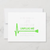 Als ik ooit op life support T Shirt Funny sarcasti (Achterkant)