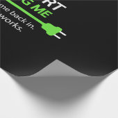 Als ik ooit op life support T Shirt Funny sarcasti Cadeaupapier (Hoek)