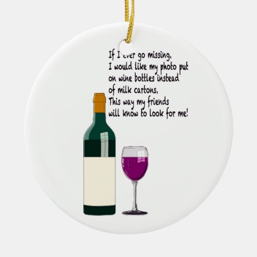 Als ik ooit zal missen keramisch ornament (Voorkant)