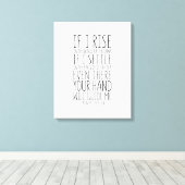 Als ik op de vleugels van de zonsopgang stijg, psa canvas afdruk (Insitu (Houten vloer))