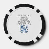Als ik op het werk sterf, plaats dan mijn PBM op m Poker Chips (Achterkant)