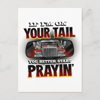 Als ik op je TAIL Trucker Shirt zit Briefkaart