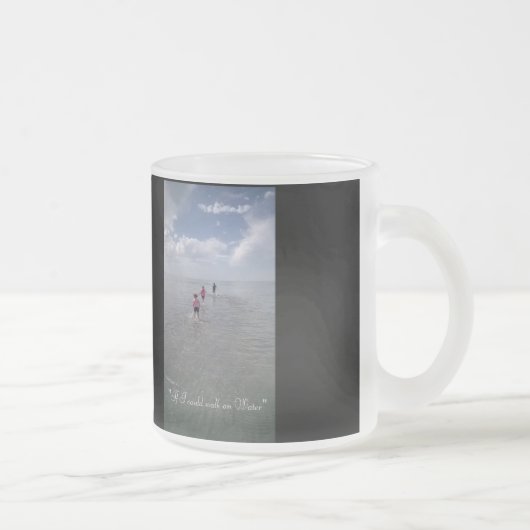 Als ik op water kon lopen matglas koffiemok (Rechts)