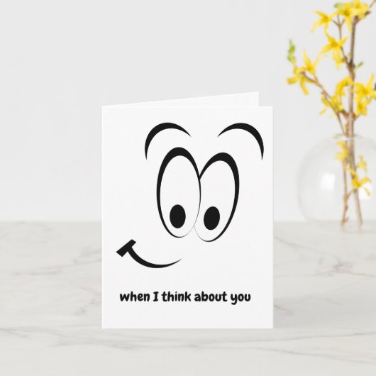 Als ik over jou denk, dan glimlach ik Kaart (Gele Bloem)