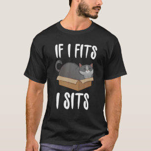 Als ik past zit ik Cat Meme Shirt Funny Cat in een