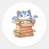 Als ik past, zit ik kat in de Sticker van de doos (Voorkant)