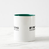 Als ik praat... U moet opmerkingen maken Tweekleurige Koffiemok (Center)