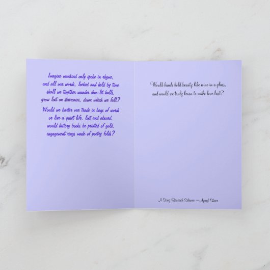 Als ik Schoonheid in een Glas… Kaart (Binnen)