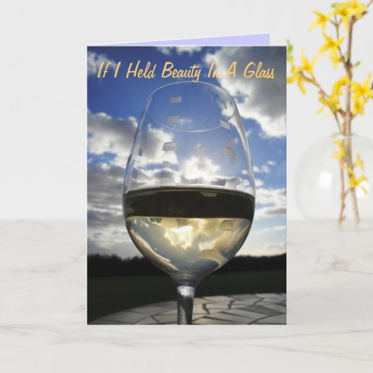 Als ik Schoonheid in een Glas… Kaart (Gele Bloem)