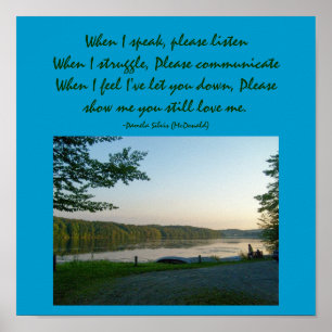 Als ik spreek, luister alsjeblieft... gedicht Post Poster