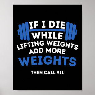 Als ik sterf terwijl het hefingewicht stijgt - kra poster