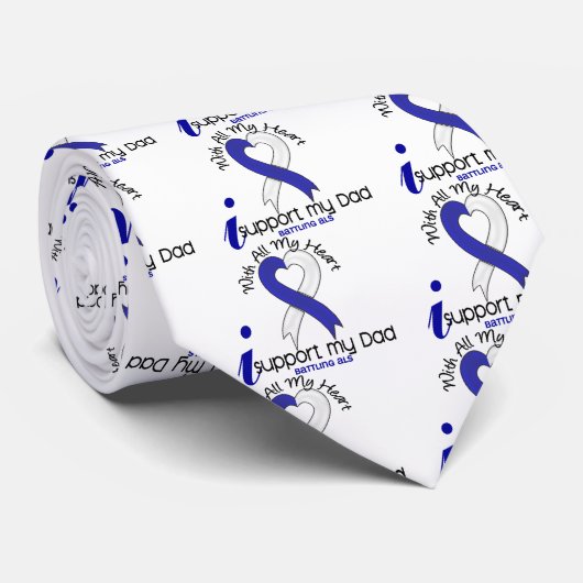 ALS Ik steun mijn vader Stropdas (Opgerold)