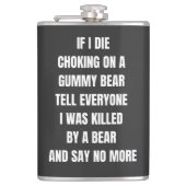 Als ik stik op een gummy beer, vertel het iedereen heupfles (Voorkant)