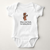 Als ik Teeth krijg, eet ik Bacon Baby T-shirt uit (Voorkant)