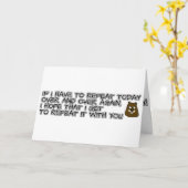 Als ik vandaag keer op keer moet herhalen kaart (Gele Bloem)