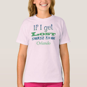 Als ik verdwaald word, ga dan terug naar Orlando. T-shirt