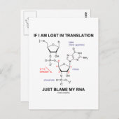 Als ik vertaal ben, geef dan mijn RNA de schuld Briefkaart (Voorkant / Achterkant)