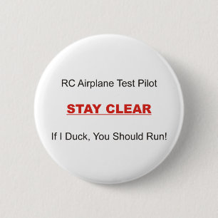 Als ik wegloop ronde button 5,7 cm