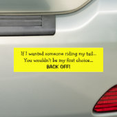Als ik wilde dat iemand mijn staart reed.. bumpersticker (Op auto)