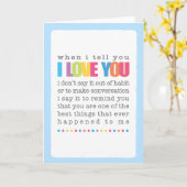 Als ik zeg dat ik van je hou leeg Wenskaart Kaart (Gele Bloem)