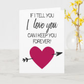 "Als ik zeg dat ik van je hou" Valentijn of voorst Kaart (Gele Bloem)