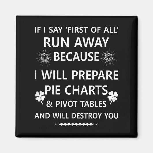 Als ik zeg eerst weglopen... tafels en zal doen magneet (Voorkant)